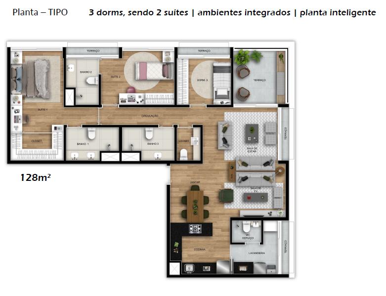 Apartamento, 3 quartos, 126 m² - Foto 40