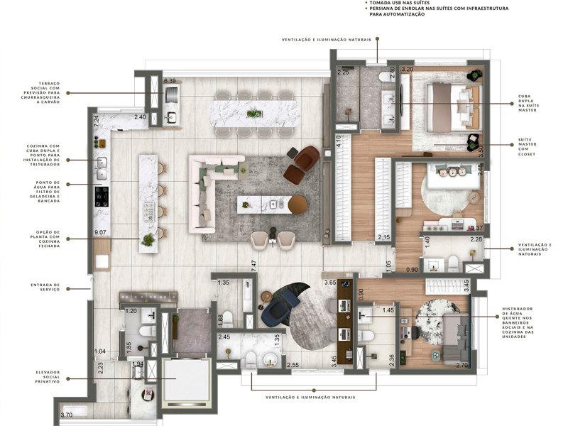 Apartamento, 4 quartos, 180 m² - Foto 50