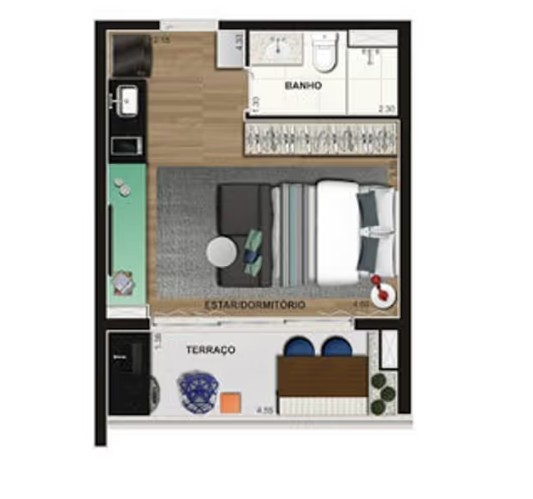 Apartamento, 1 quarto, 31 m² - Foto 35