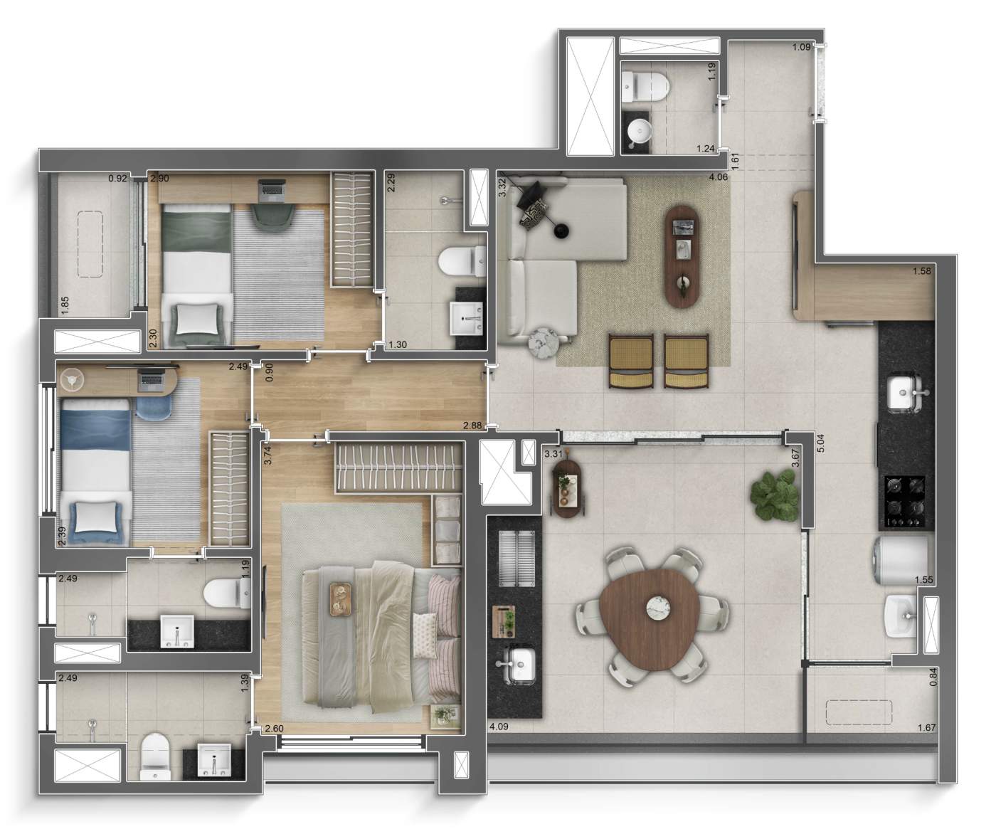 Apartamento, 3 quartos, 93 m² - Foto 17